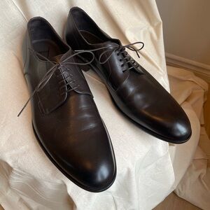 Hugo Boss 13 Men’s Dark Brown Espresso Coffee Dress Lace up shoes Italian